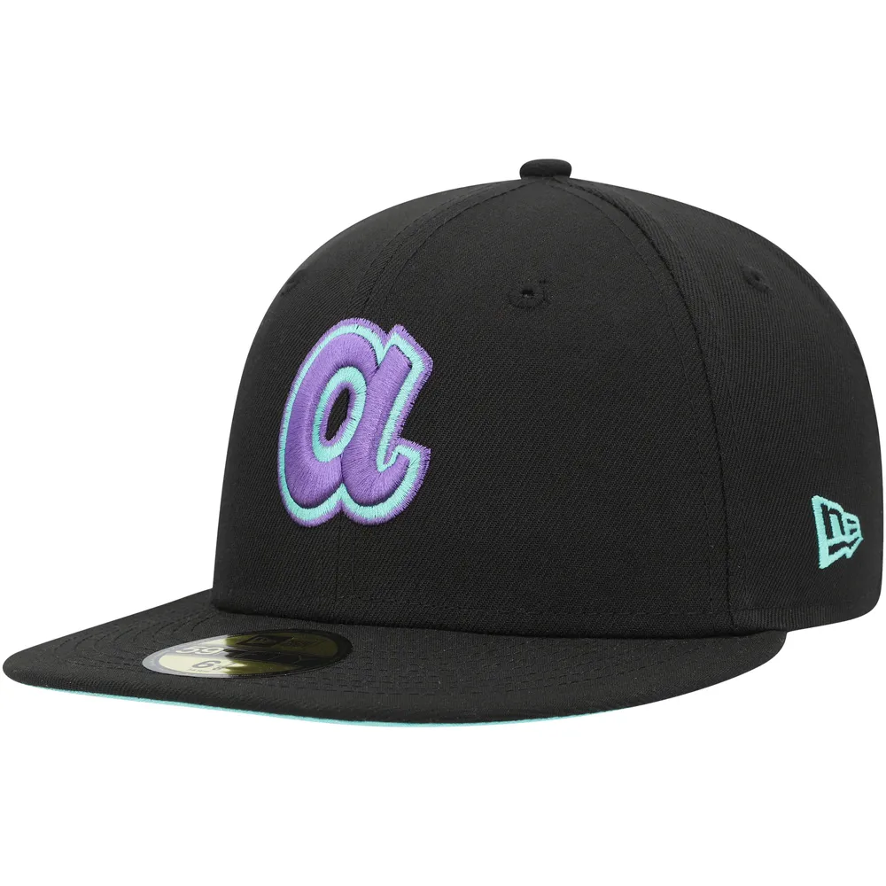 Casquette ajustée New Era Atlanta Braves 1972 MLB All-Star Game Black Light 59FIFTY pour homme