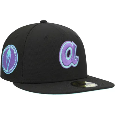 Casquette ajustée New Era Atlanta Braves 1972 MLB All-Star Game Black Light 59FIFTY pour homme