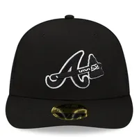 Atlanta Braves New Era White Logo Low Profile 59FIFTY Fitted Hat
