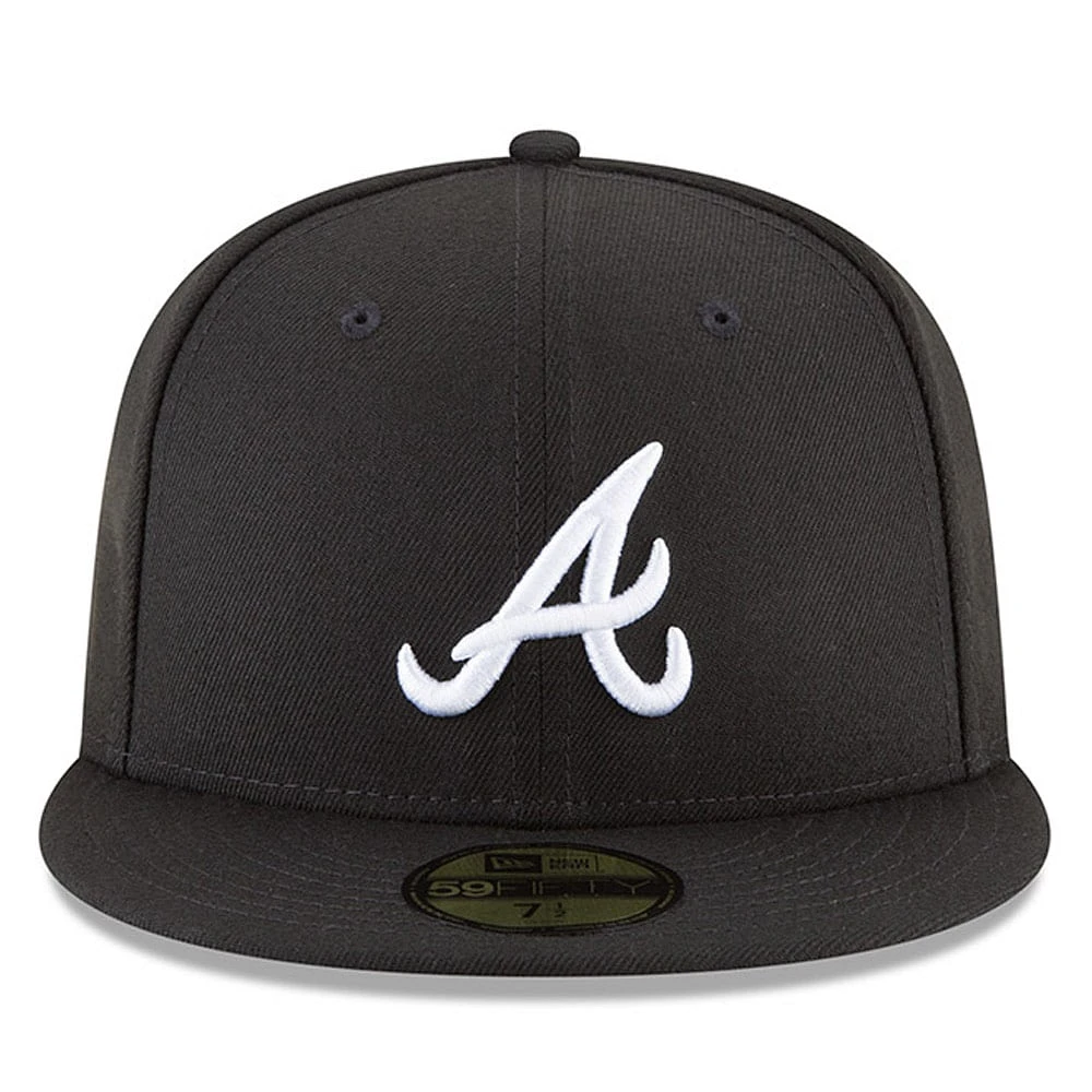 Men's New Era Black Atlanta Braves 59FIFTY Fitted Hat