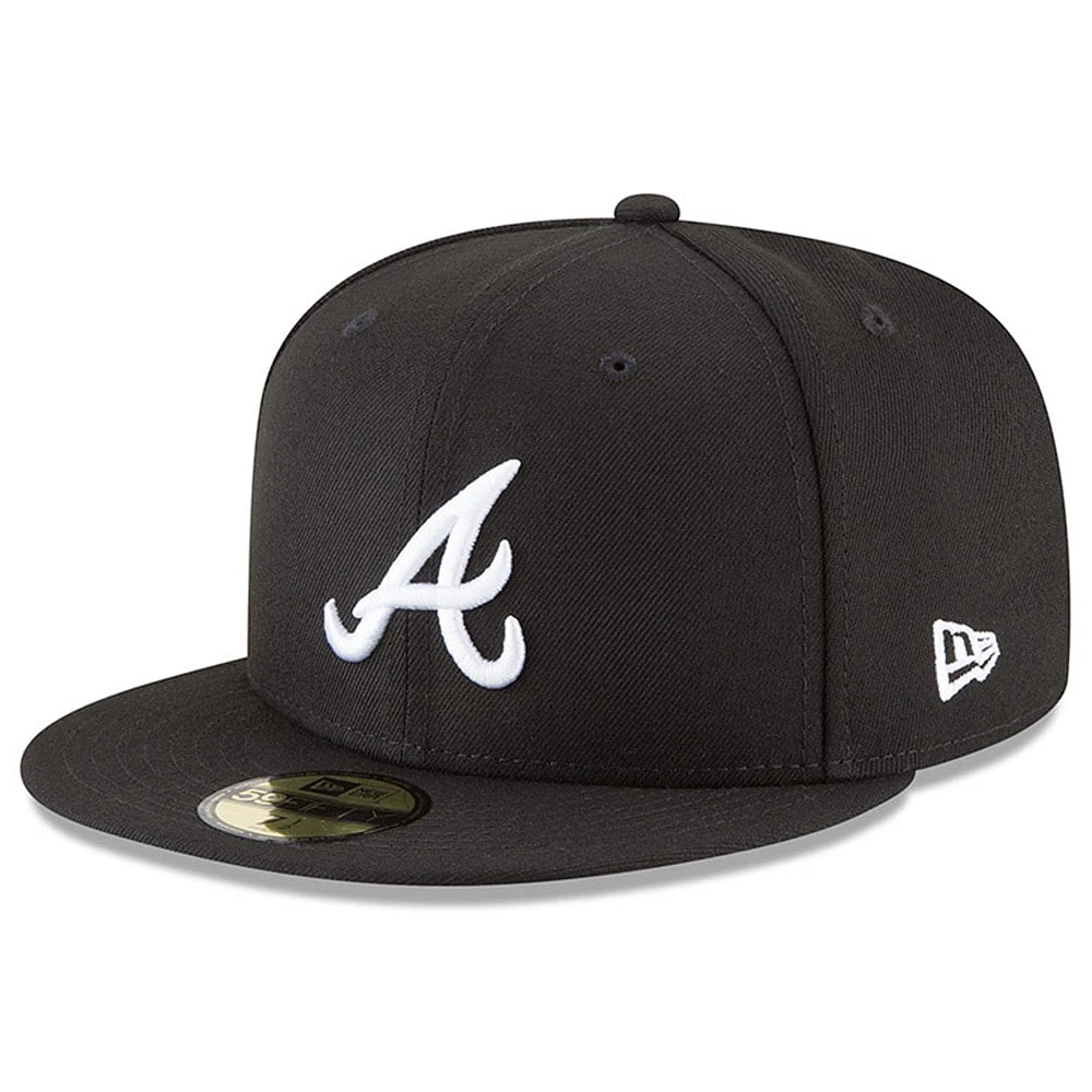 Men's New Era Black Atlanta Braves 59FIFTY Fitted Hat