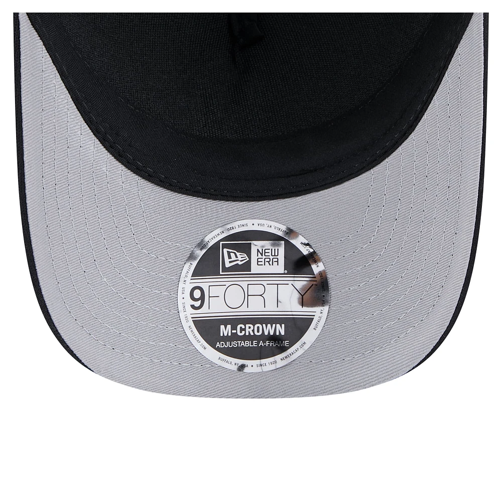 Men's New Era Black Atlanta Braves Gradient 9FORTY A-Frame M-Crown Trucker Adjustable Hat