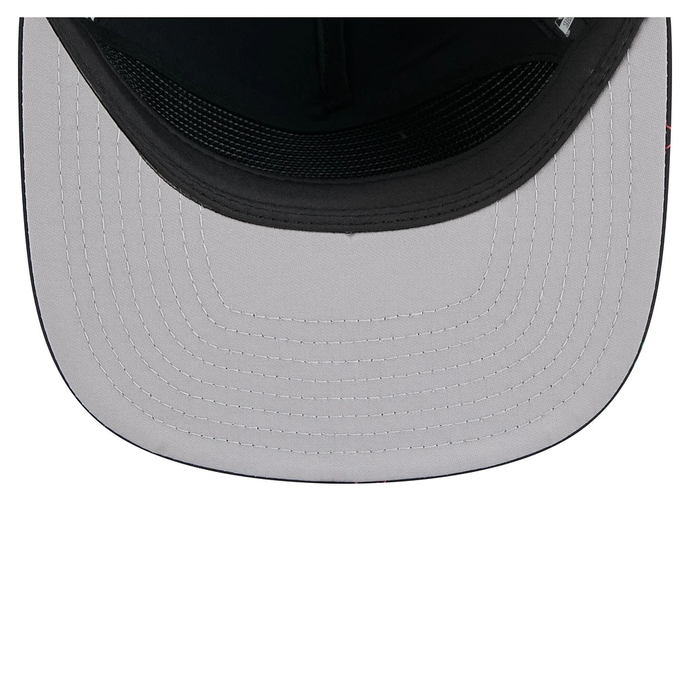 Casquette ajustable noire pour homme Atlanta Braves Gummy Golfer Trucker de New Era
