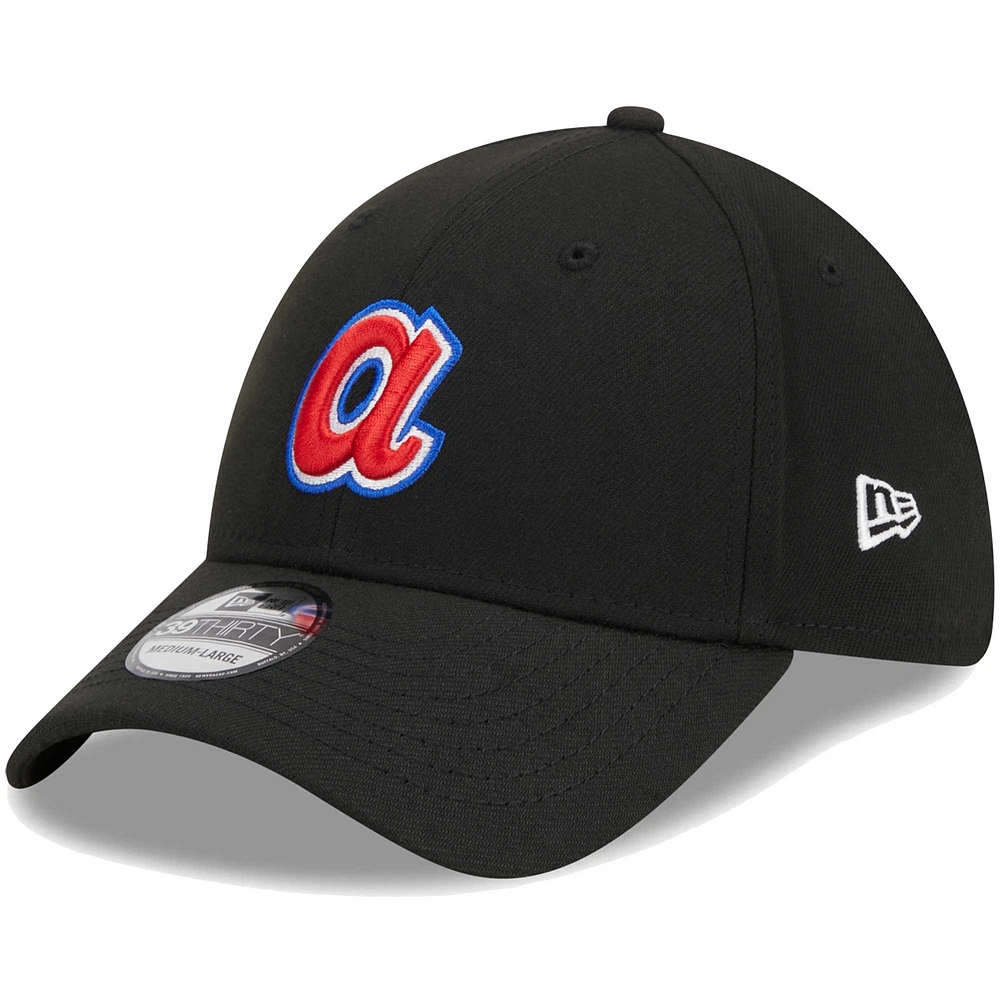 Casquette Flex 39THIRTY avec logo noir des Atlanta Braves New Era pour homme