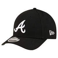 Men's New Era  Black Atlanta Braves Player Replica 9FORTY Adjustable Hat