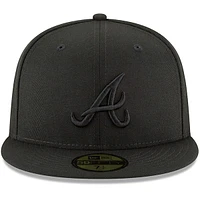 Men's New Era Black Atlanta Braves Primary Logo Basic 59FIFTY Fitted Hat