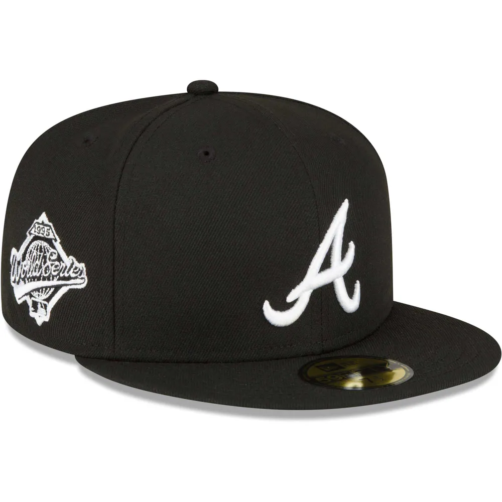 Men's New Era Black Atlanta Braves Side Patch 59FIFTY Fitted Hat