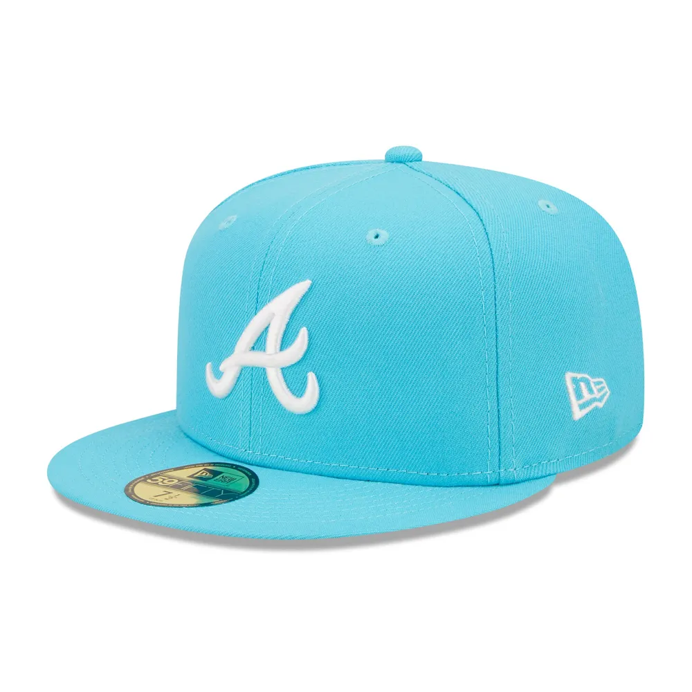 Lids Atlanta Braves New Era Vice Highlighter Logo 59FIFTY Fitted Hat - Blue