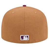 Men's New Era Brown/Purple Atlanta Braves Two-Tone Color Pack 59FIFTY Fitted Hat