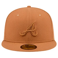 Casquette ajustée 59FIFTY marron des Atlanta Braves Color Pack New Era pour hommes