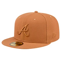 Casquette ajustée 59FIFTY marron des Atlanta Braves Color Pack New Era pour hommes