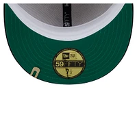 Casquette ajustée 59FIFTY en velours côtelé bicolore New Era crème/bleu marine des Braves d'Atlanta pour homme