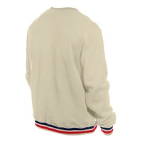 Men's New Era Cream Atlanta Braves Throwback Pullover Sweatshirt