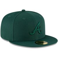 Men's New Era Dark Green Atlanta Braves Tonal 59FIFTY - Flex Hat