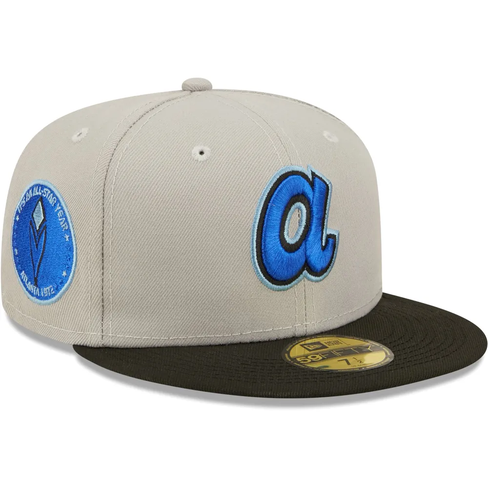Men's New Era Black Atlanta Braves Team Logo 59FIFTY Fitted Hat