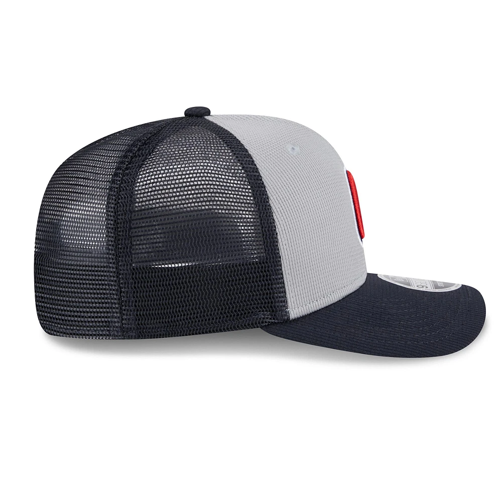 Men's New Era  Gray/Black Atlanta Braves 2025 Batting Practice 9SEVENTY Stretch-Snap Trucker Hat