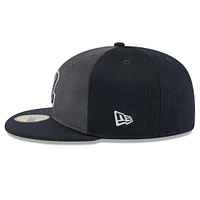 Men's New Era  Gray/Navy Atlanta Braves 2025 Batting Practice 59FIFTY Fitted Hat