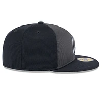 Men's New Era  Gray/Navy Atlanta Braves 2025 Batting Practice 59FIFTY Fitted Hat