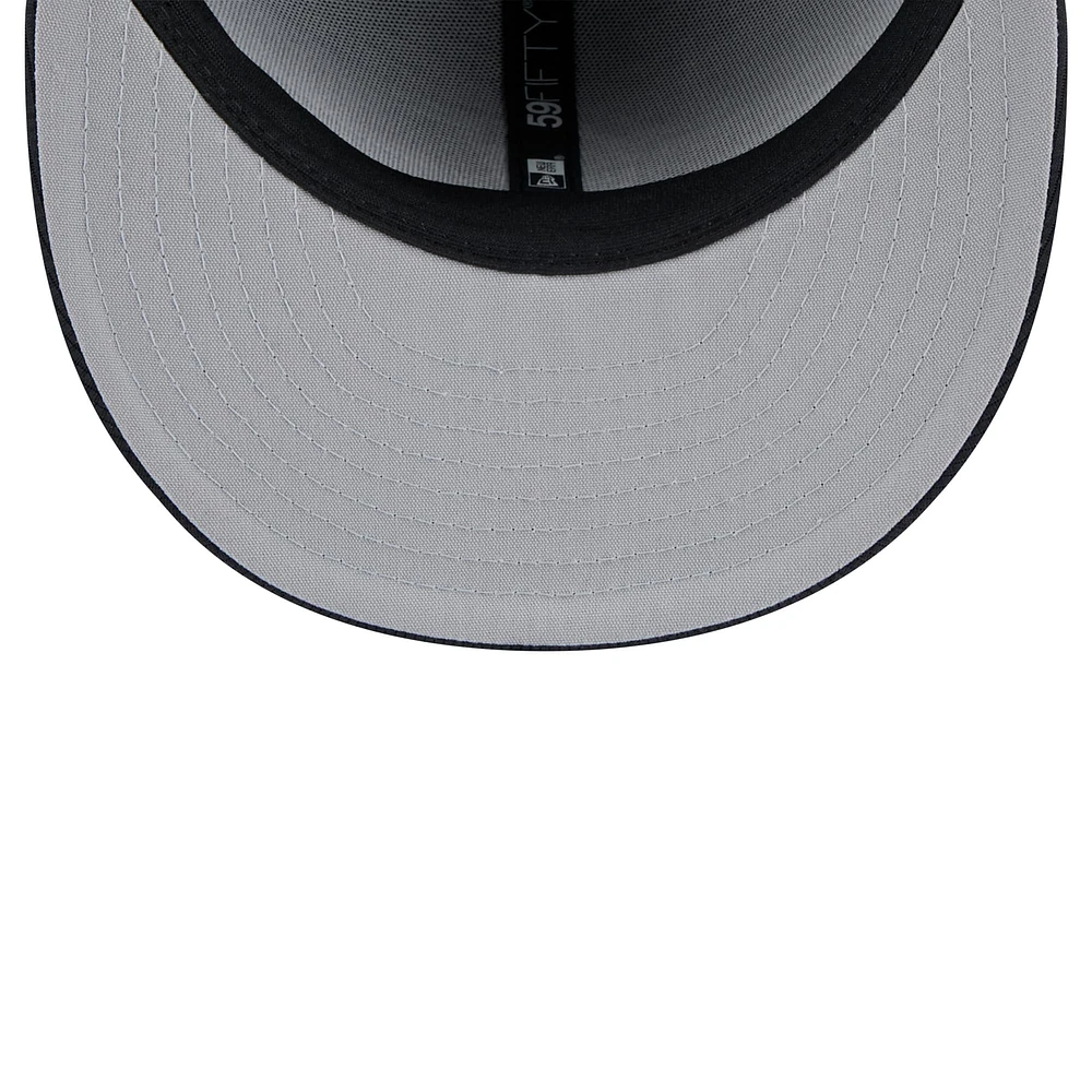 Men's New Era  Gray/Navy Atlanta Braves 2025 Batting Practice 59FIFTY Fitted Hat