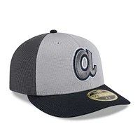 Men's New Era  Gray/Navy Atlanta Braves 2025 Batting Practice Low Profile 59FIFTY Fitted Hat