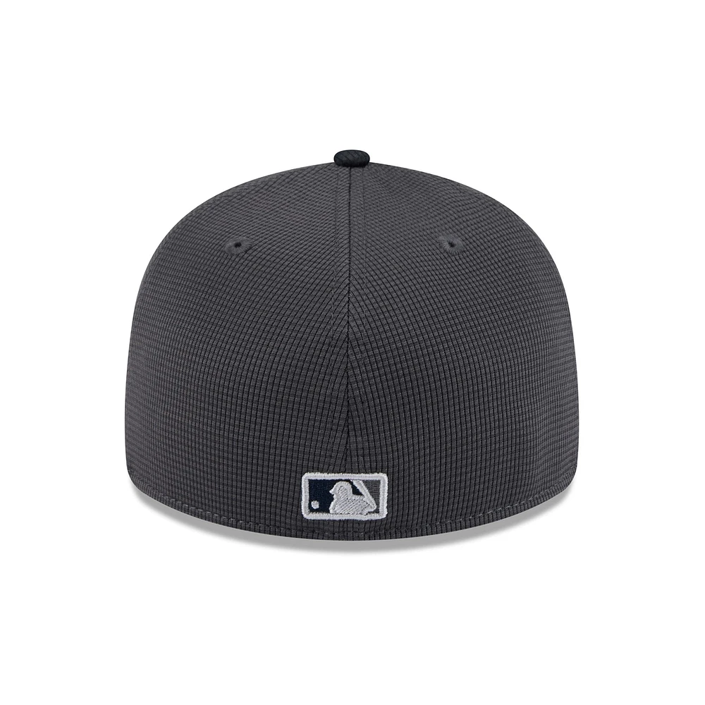 Men's New Era  Gray/Navy Atlanta Braves 2025 Batting Practice Low Profile 59FIFTY Fitted Hat