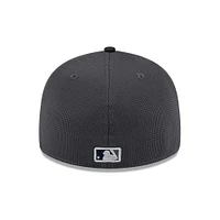 Men's New Era  Gray/Navy Atlanta Braves 2025 Batting Practice Low Profile 59FIFTY Fitted Hat