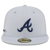 V107988 BRAVES Mlb Nwe 2025 Clubhouse Gris 59fifty HATMENHIC 60632117 #14