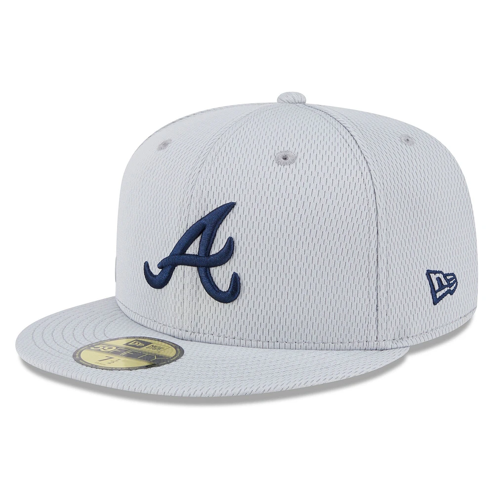 V107988 BRAVES Mlb Nwe 2025 Clubhouse Gris 59fifty HATMENHIC 60632117 #14