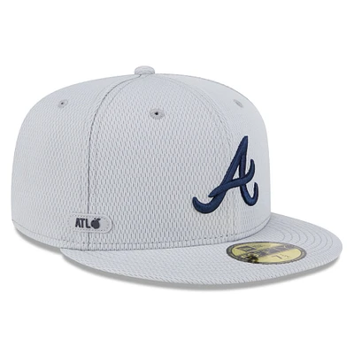 V107988 BRAVES Mlb Nwe 2025 Clubhouse Gris 59fifty HATMENHIC 60632117 #14
