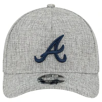 Casquette ajustable New Era grise en coton tissé M-Crown A-Frame 9FORTY pour homme des Braves d'Atlanta