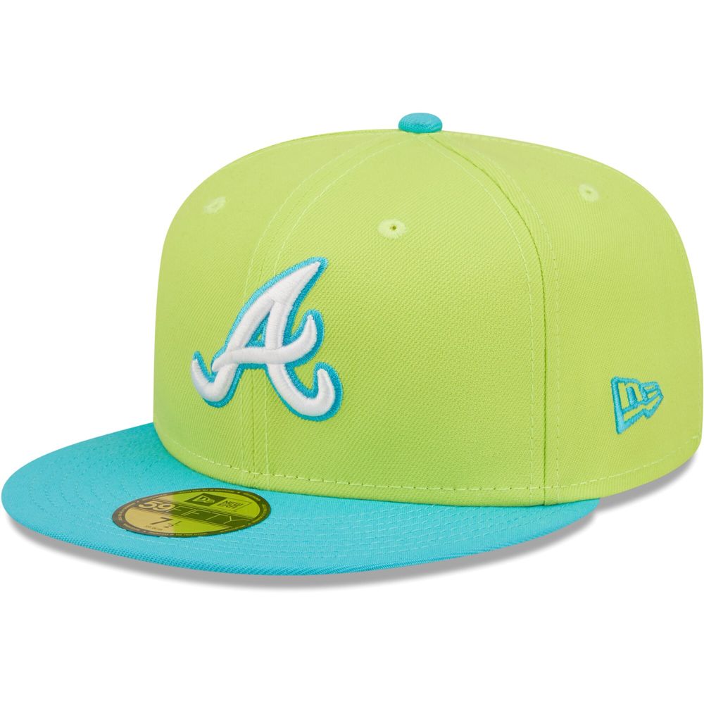 Men's New Era Green Atlanta Braves 2000 MLB All-Star Game Cyber Vice - 59FIFTY Fitted Hat