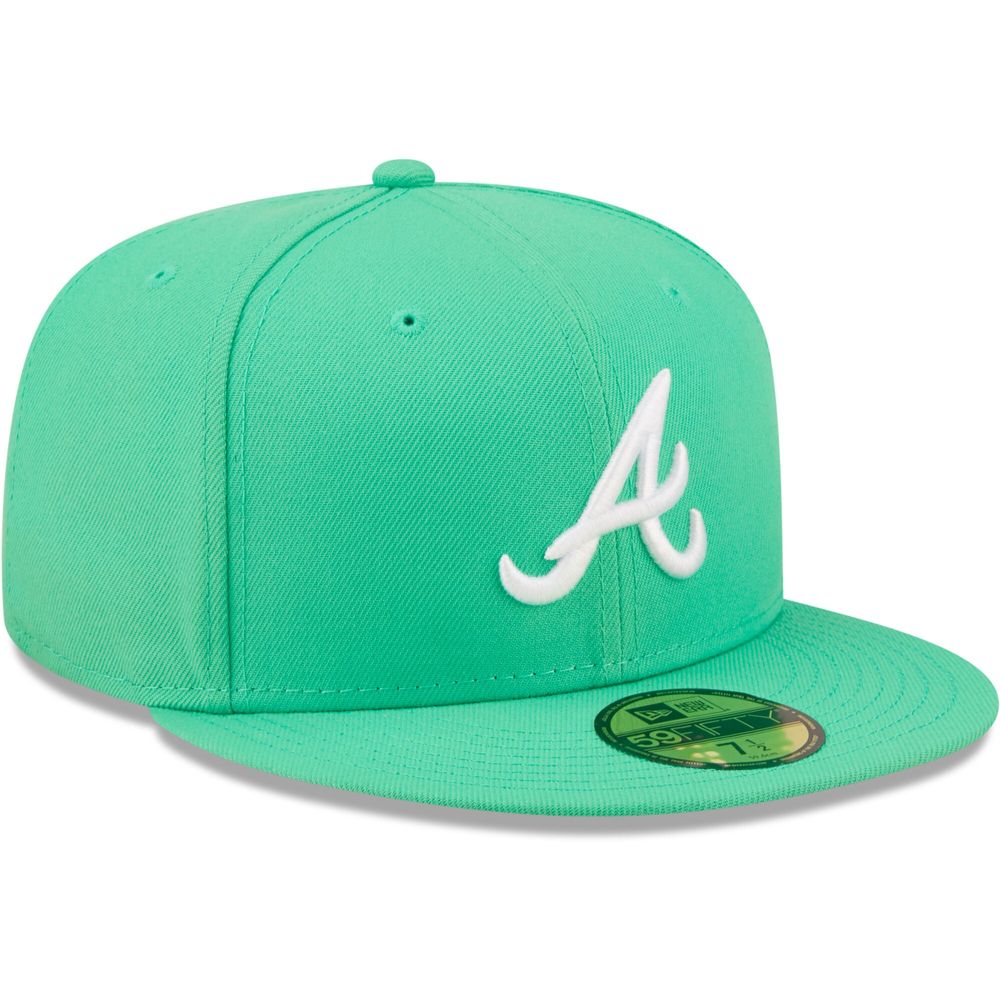 Men's New Era Green Atlanta Braves White Logo 59FIFTY Fitted Hat