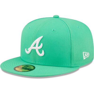 Men's New Era Green Atlanta Braves Logo 59FIFTY Fitted Hat
