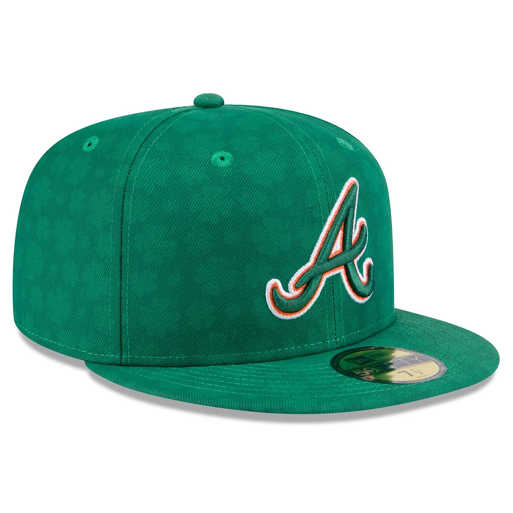 Men's New Era Kelly Green Atlanta Braves St. Patrick's Day 59FIFTY Fitted Hat
