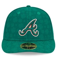 Casquette ajustée 59FIFTY à profil bas pour homme Atlanta Braves de New Era, vert Kelly, la Saint-Patrick