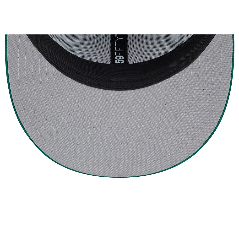 Casquette ajustée 59FIFTY à profil bas pour homme Atlanta Braves de New Era, vert Kelly, la Saint-Patrick
