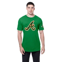 Men's New Era  Kelly Green Atlanta Braves St. Patrick's Day Shamrock Fill T-Shirt