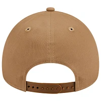 Men's New Era Khaki Atlanta Braves A-Frame 9FORTY Adjustable Hat