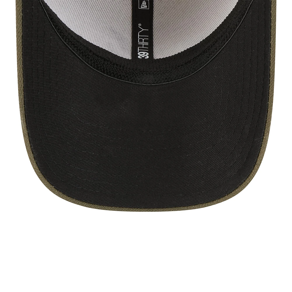 Men's New Era Light Beige/Olive Atlanta Braves 2025 Armed Forces Day 39THIRTY Flex Hat