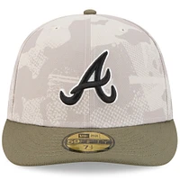Casquette ajustée 59FIFTY pour homme, beige clair/olive, Atlanta Braves 2025, Journée des forces armées, New Era