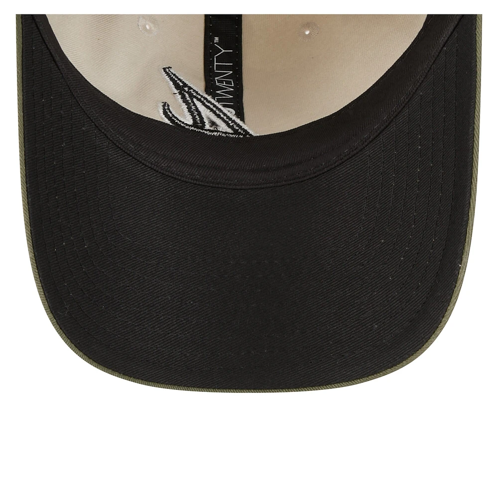 Men's New Era Light Beige/Olive Atlanta Braves 2025 Armed Forces Day 9TWENTY Adjustable Hat