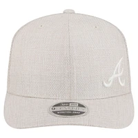 Men's New Era Light Beige Atlanta Braves Flawless 9SEVENTY Stretch-Snap Hat
