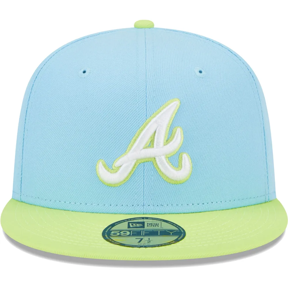Atlanta Braves New Era 59Fifty Blue Baby Blue 7 1/4 Fitted Hat BaseBall Cap