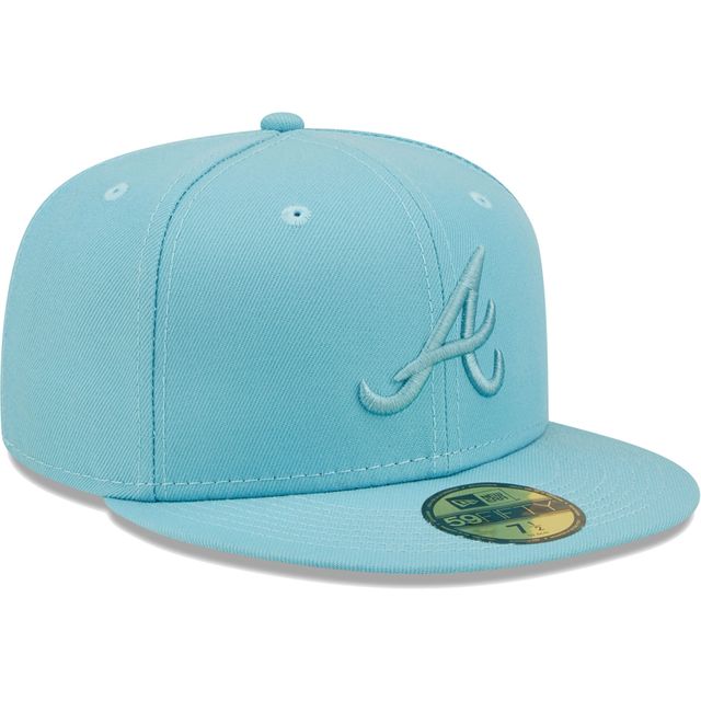 Casquette ajustée 59FIFTY Fitted pour homme New Era Atlanta Braves bleu clair