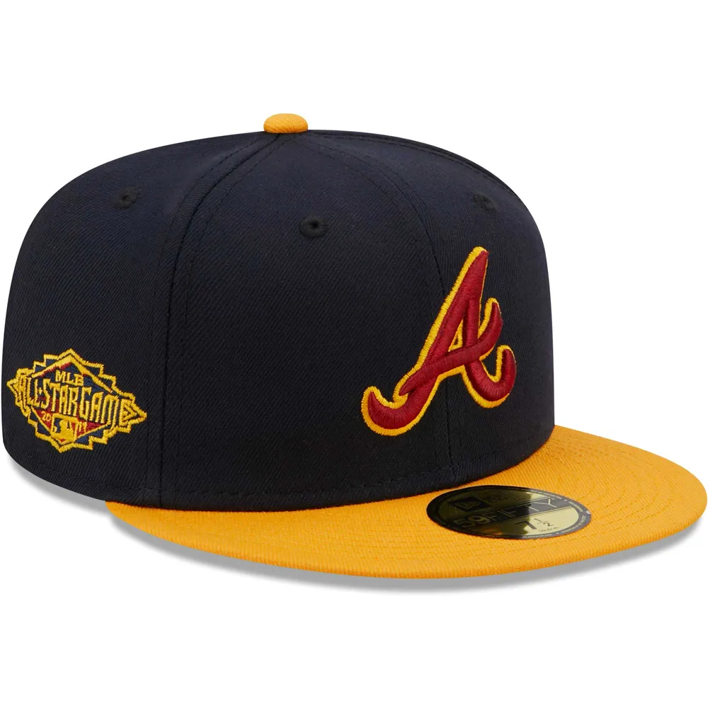 MLB Atlanta Braves Gold Sidepatch 59FIFTY Snapback –