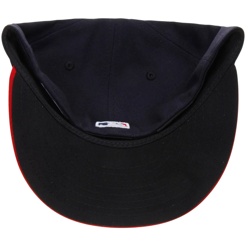 Casquette ajustée 59FIFTY pour homme New Era bleu marine/rouge Atlanta Braves Home Authentic Collection On-Field