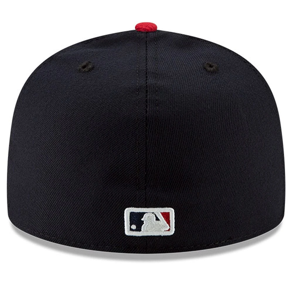 Casquette ajustée 59FIFTY du Temple de la renommée baseball national des Braves d'Atlanta New Era pour hommes, bleu marine