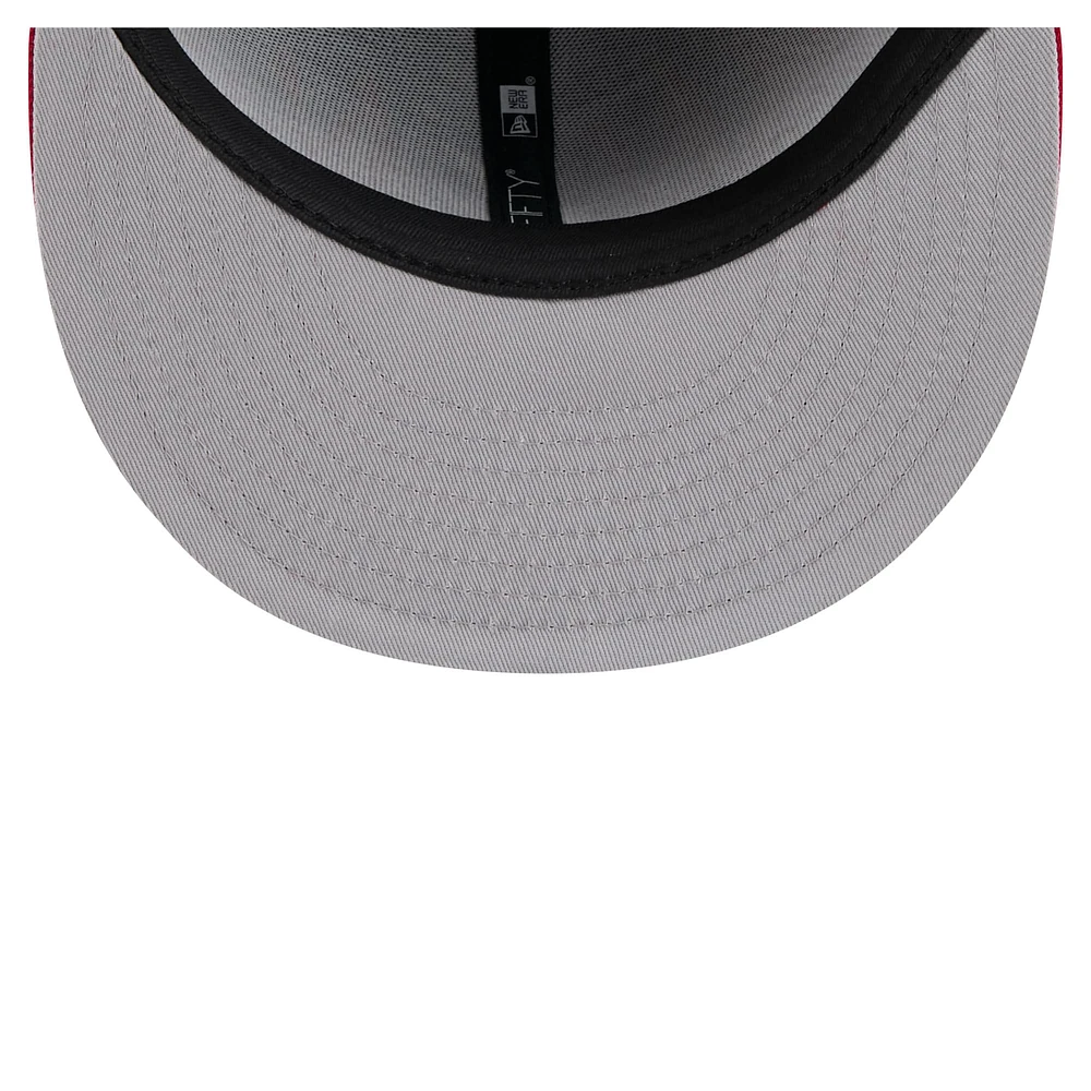 Casquette ajustée 59FIFTY bleu marine/rouge Atlanta Braves pour homme New Era