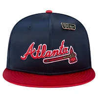 Men's New Era Navy/Red Atlanta Braves Satin 59FIFTY Fitted Hat