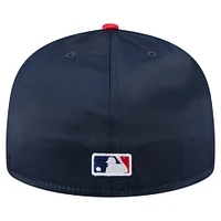 Men's New Era Navy/Red Atlanta Braves Satin 59FIFTY Fitted Hat